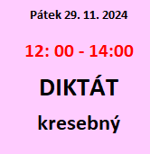 Talentovky nanečisto - KRESEBNÝ DIKTÁT pátek 12:00 - 14:00; program je ZDARMA