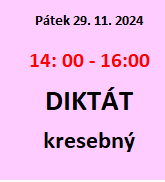 Talentovky nanečisto - KRESEBNÝ DIKTÁT pátek 14:00 - 16:00; program je ZDARMA; NIC NEPLAŤTE